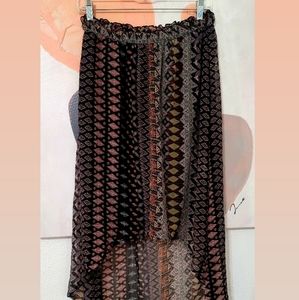 Dizzy Lizzy Flowy Hi-Low Boho Skirt